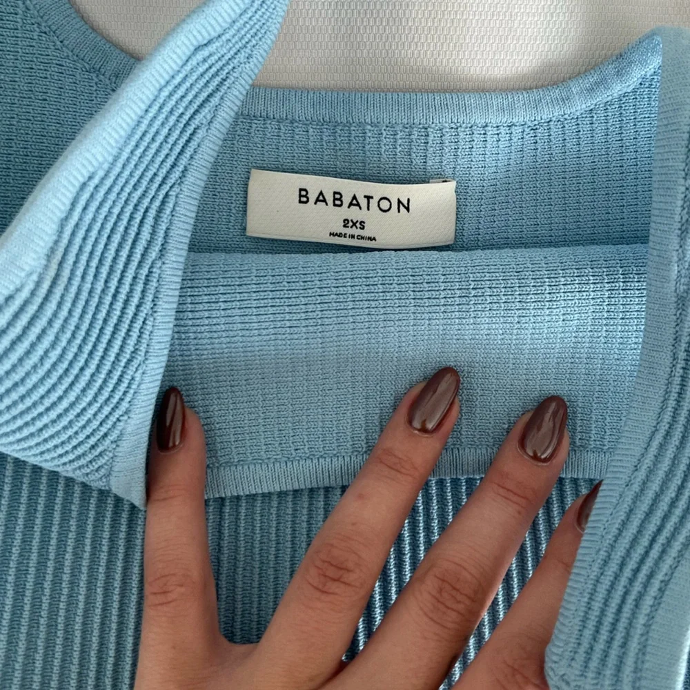 Aritzia Barbaton blue crop tank - Picture 2 of 2
